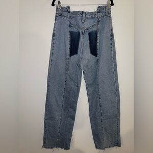 AGOLDE Pieced Angled High Waist Straight Leg Organic Cotton Jeans